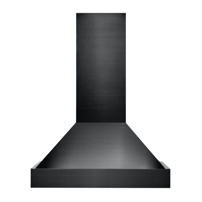 ZLINE 48 in Wall Mount Range Hood 700 CFM Black Stainless Steel LED Lighting Baffle Filters (BS655N-48)