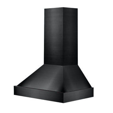 ZLINE 48 in Wall Mount Range Hood 700 CFM Black Stainless Steel LED Lighting Baffle Filters (BS655N-48)