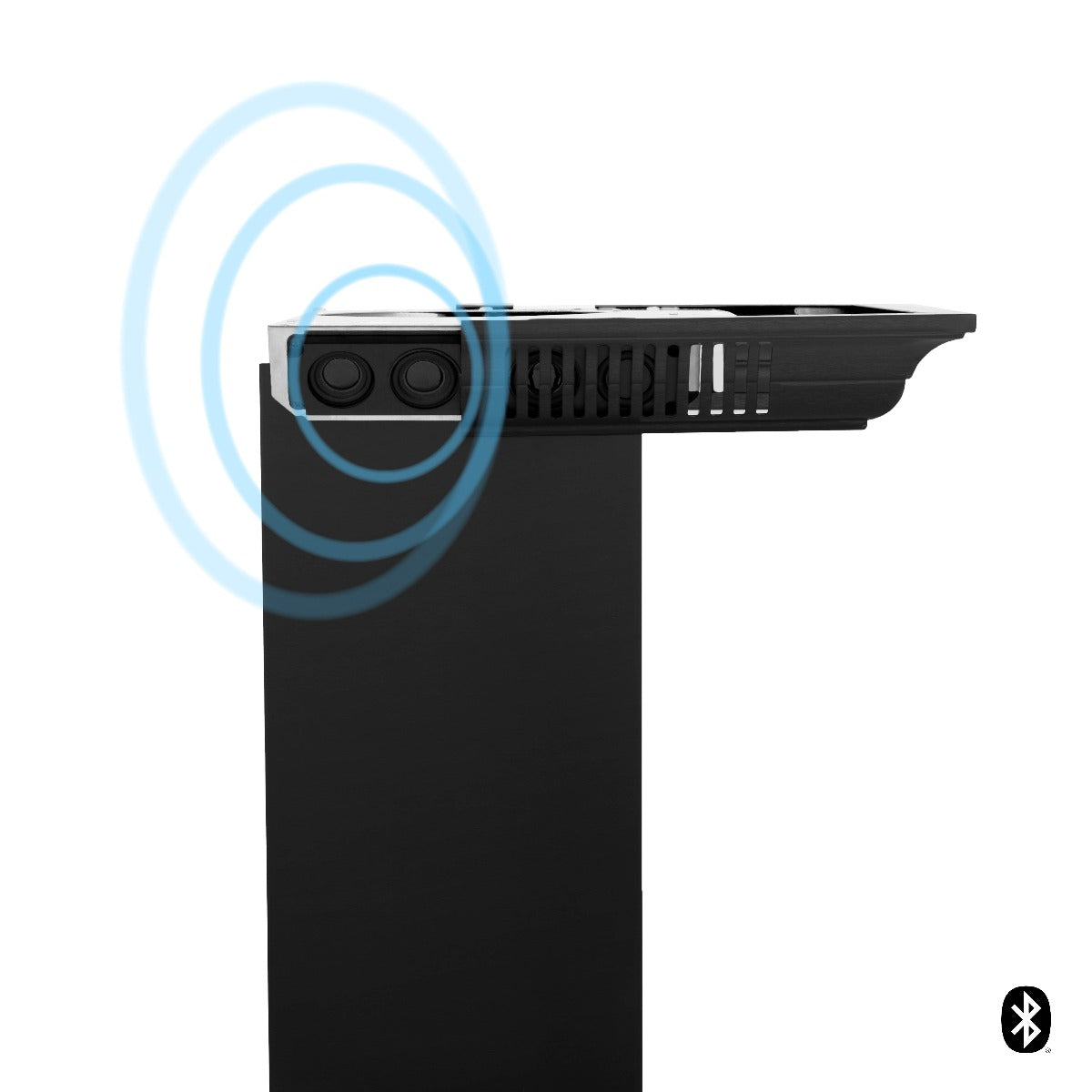 ZLINE 24 in Wall Mount Range Hood 400 CFM Black Stainless Steel with CrownSound Bluetooth Speakers (BSKENCRN-BT-24)
