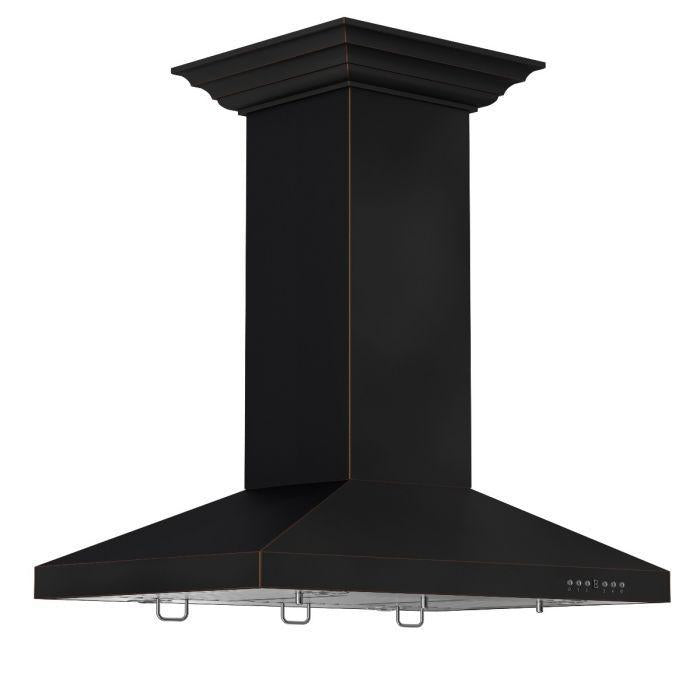 ZLINE 36 in. Island Range Hood Oil-Rubbed Bronze Designer Series 700 CFM (8KL3iB-36)
