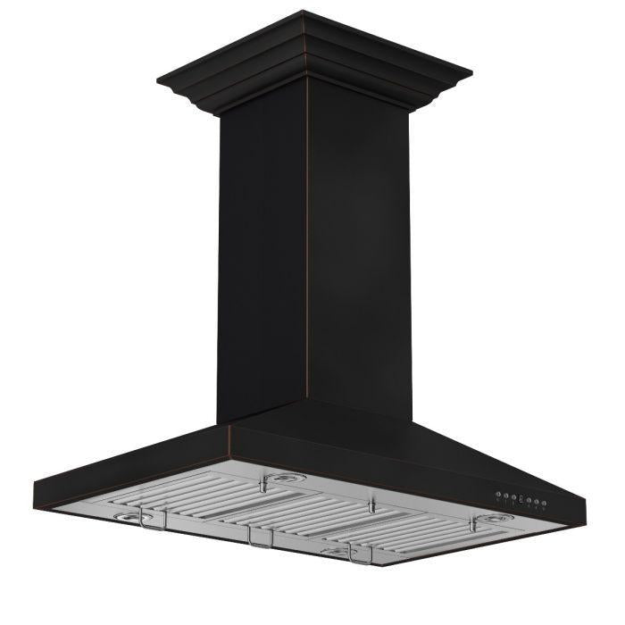 ZLINE 36 in. Island Range Hood Oil-Rubbed Bronze Designer Series 700 CFM (8KL3iB-36)