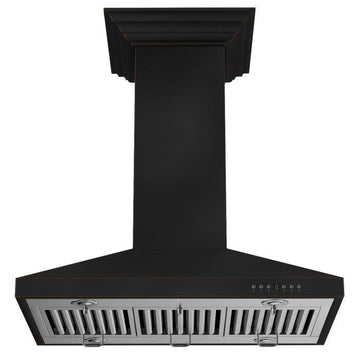 ZLINE 36 in. Island Range Hood Oil-Rubbed Bronze Designer Series 700 CFM (8KL3iB-36)