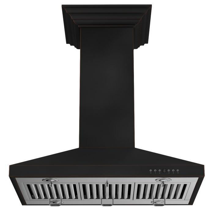 ZLINE 36 in. Island Range Hood Oil-Rubbed Bronze Designer Series 700 CFM (8KL3iB-36)