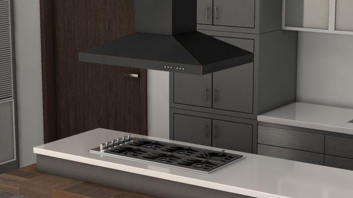 ZLINE 36 in. Island Range Hood Oil-Rubbed Bronze Designer Series 700 CFM (8KL3iB-36)