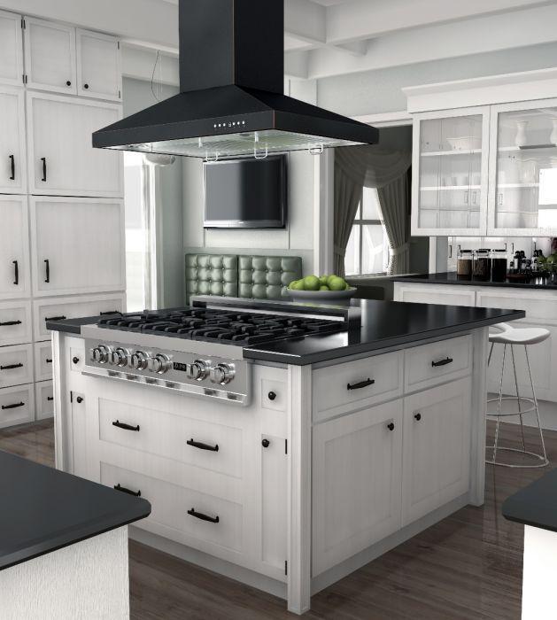 ZLINE 36 in. Island Range Hood Oil-Rubbed Bronze Designer Series 700 CFM (8KL3iB-36)