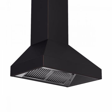 ZLINE 36 in. Wall Mount Range Hood, Oil-Rubbed Bronze Finish, 24 in. Depth (8667B-36)