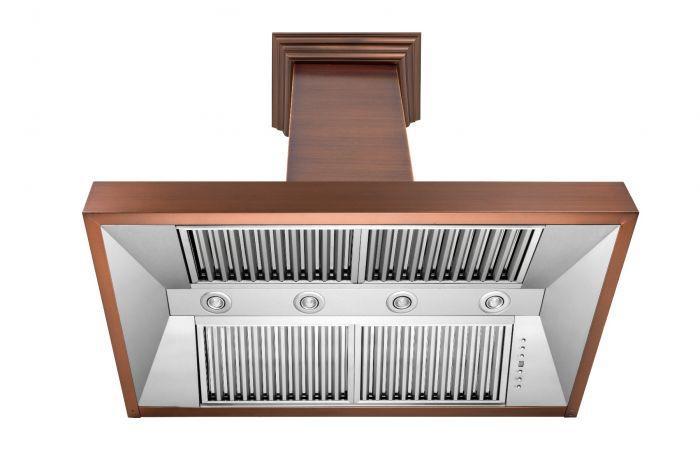 ZLINE 30 in Wall Mount Range Hood Copper with Crown Molding 8667C-30