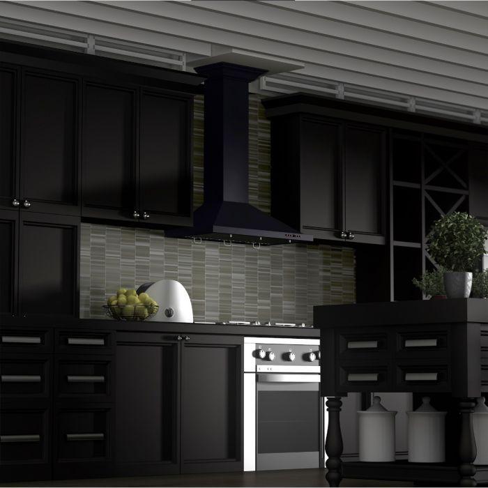 ZLINE 30 in. Wall Mount Range Hood Oil-Rubbed Bronze Finish Ducted Kitchen Ventilation (8KBB-30)