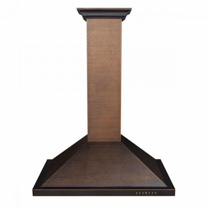 ZLINE 36 Inch Wall Mount Range Hood Hand-Hammered Copper Finish Professional Design (8KBH-36)
