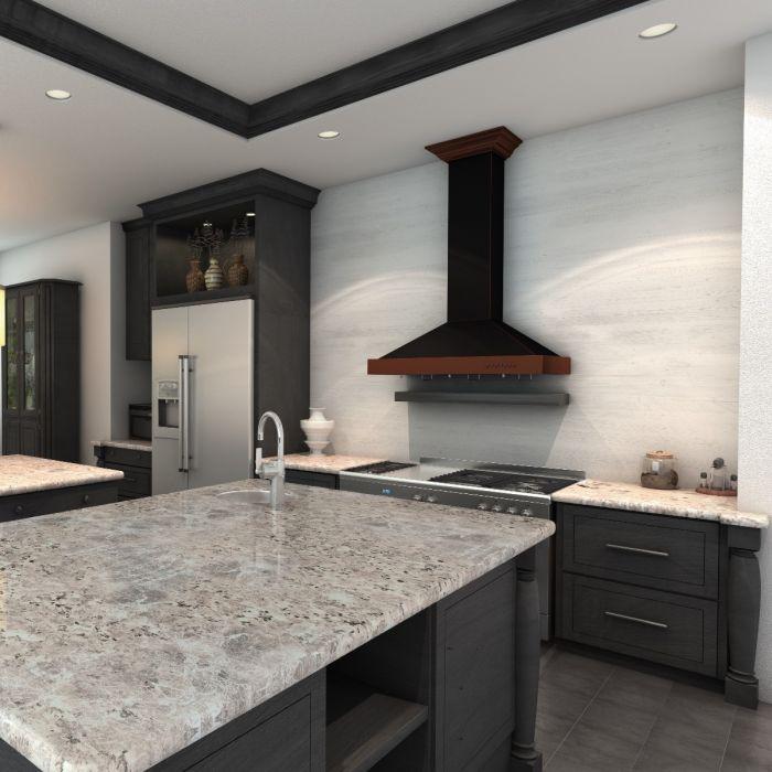 ZLINE 36 in Wall Mount Range Hood Oil-Rubbed Bronze Finish KB2 Series (KB2-BCXXX-36)