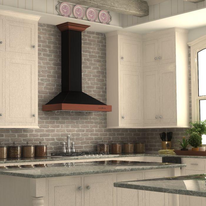ZLINE 36 in Wall Mount Range Hood Oil-Rubbed Bronze Finish KB2 Series (KB2-BCXXX-36)