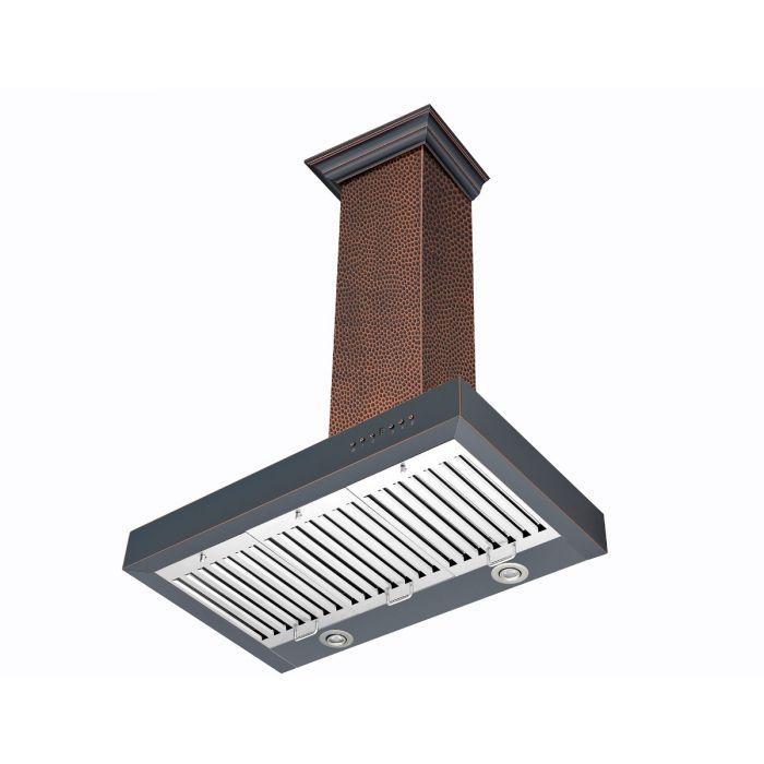 ZLINE 30 in. Wall Mount Range Hood Hand-Hammered Copper Finish 700 CFM (KB2-HBXXX-30)