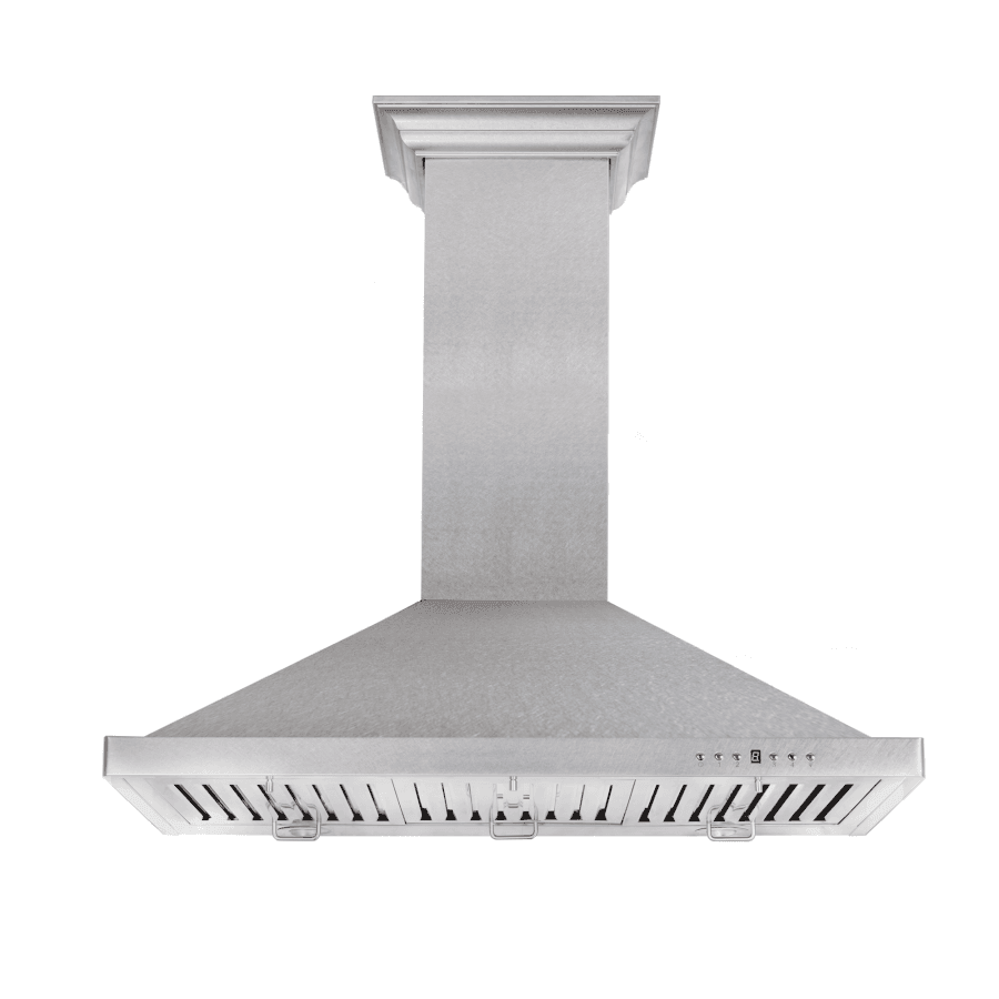 ZLINE 48 Inch Wall Mount Range Hood Convertible Vent Satin Stainless Steel Designer Series (8KBS-48)