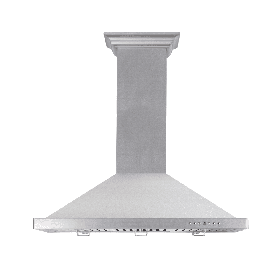 ZLINE 48 Inch Wall Mount Range Hood Convertible Vent Satin Stainless Steel Designer Series (8KBS-48)