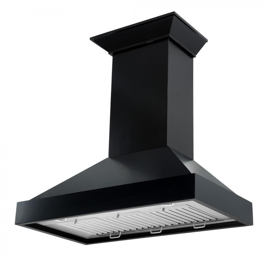 ZLINE 36 in. Wooden Wall Mount Range Hood with Crown Molding, Designer Series (KBCC-36)