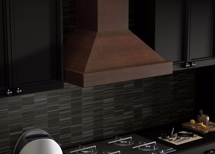 ZLINE 48 in. Wall Mount Range Hood Wooden Walnut Designer Series (KBRR-48)