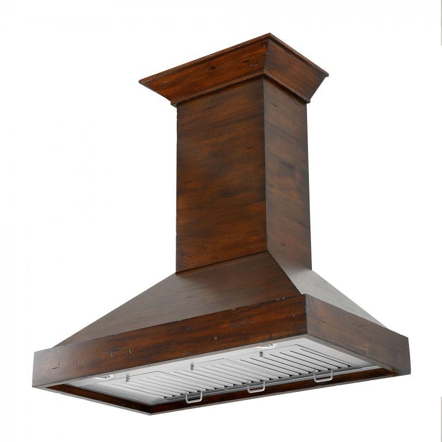 ZLINE 48 in. Wall Mount Range Hood Wooden Walnut Designer Series (KBRR-48)