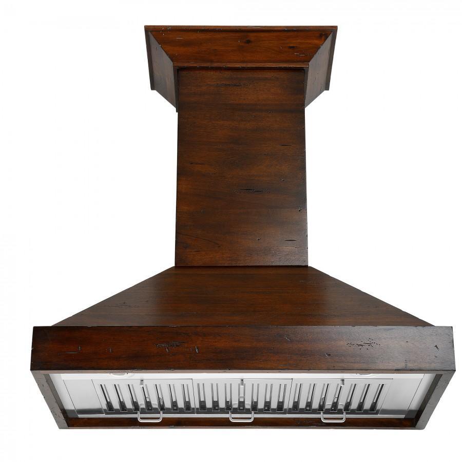 ZLINE 30 in Wall Mount Range Hood Wooden Walnut Finish Designer Kitchen Vent Hood (KBRR-30)