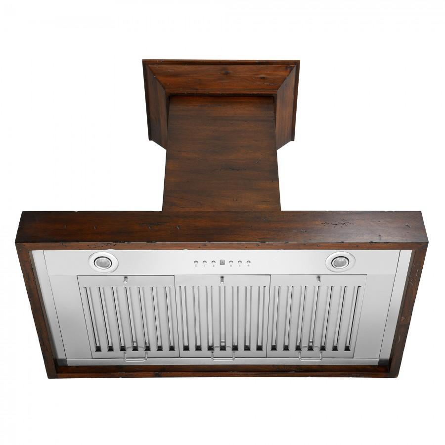 ZLINE 30 in Wall Mount Range Hood Wooden Walnut Finish Designer Kitchen Vent Hood (KBRR-30)