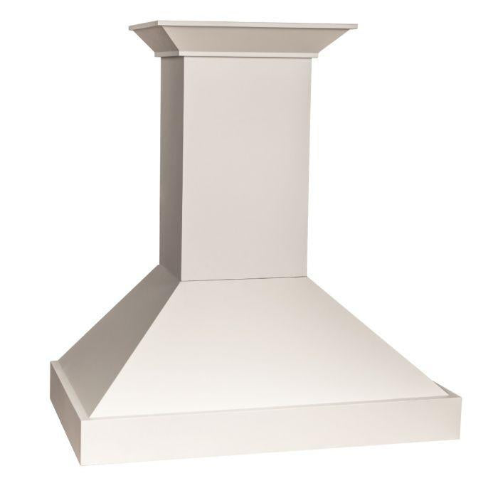 ZLINE 36 in. Wall Mount Range Hood, Wooden Construction, Cottage White Finish (KBTT-36)