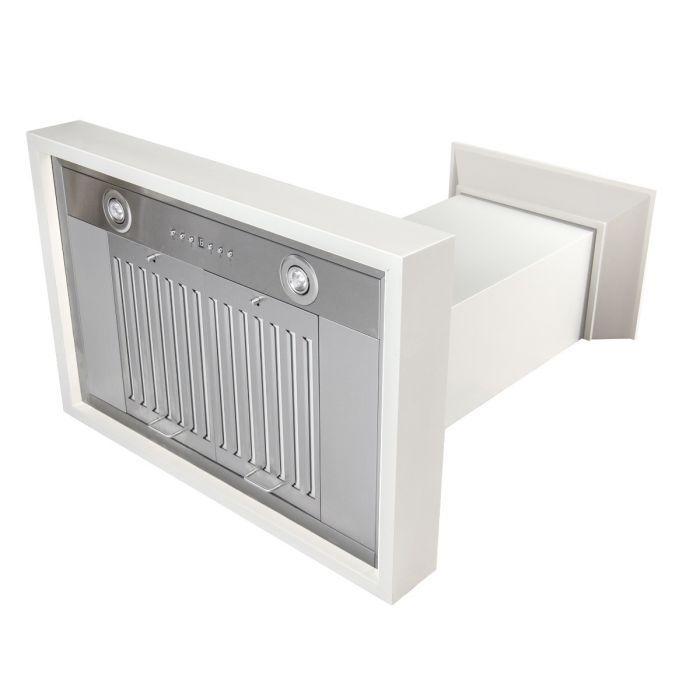 ZLINE 36 in. Wall Mount Range Hood, Wooden Construction, Cottage White Finish (KBTT-36)