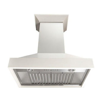 ZLINE 36 in. Wall Mount Range Hood, Wooden Construction, Cottage White Finish (KBTT-36)