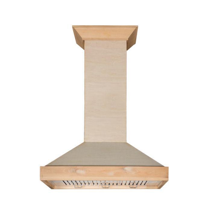 ZLINE 30 Inch Wall Mount Range Hood Unfinished Wood Design (KBUF-30)