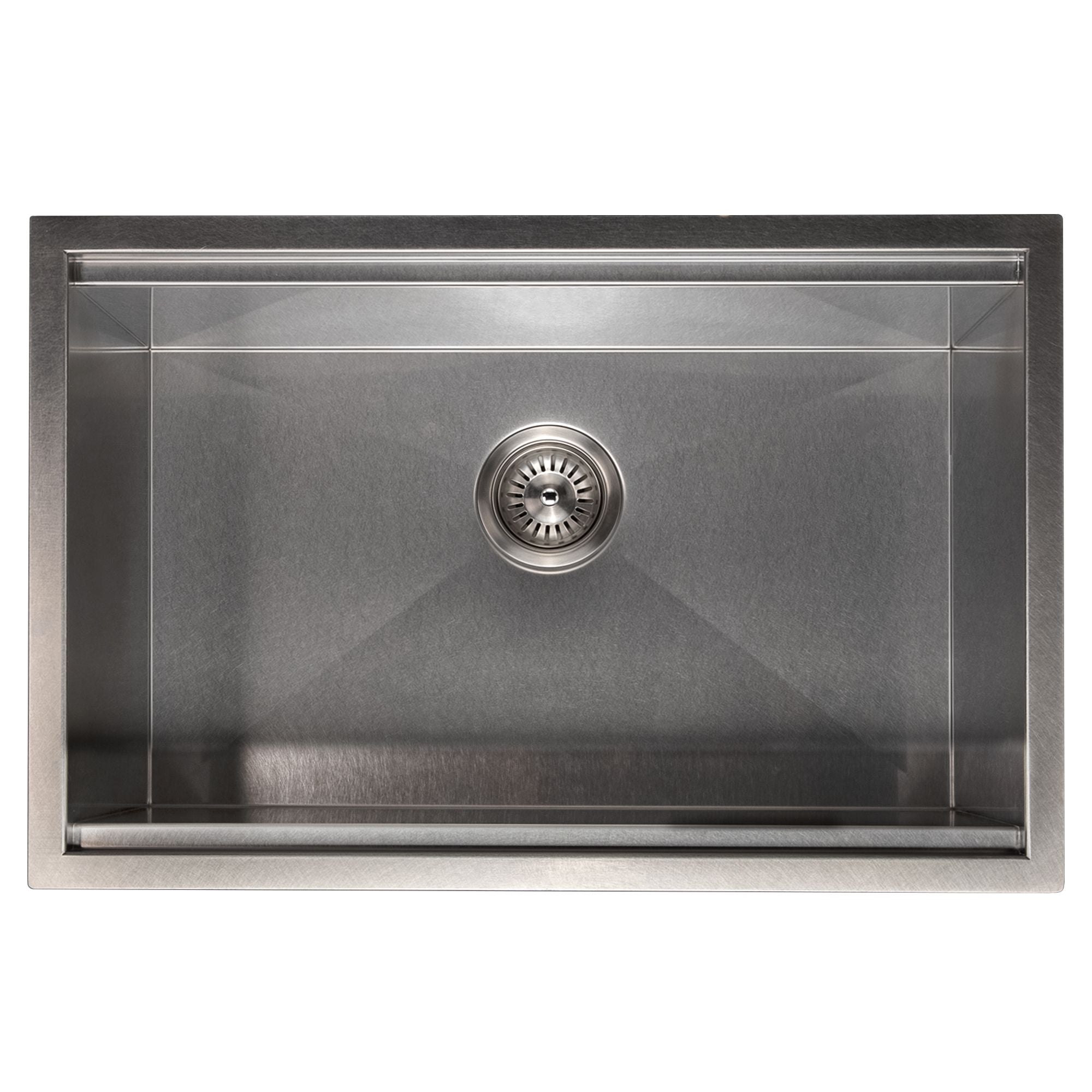 ZLINE 27" Garmisch Undermount Single Bowl Satin Stainless Steel Kitchen Sink with Bottom Grid and Accessories, SLS-27S