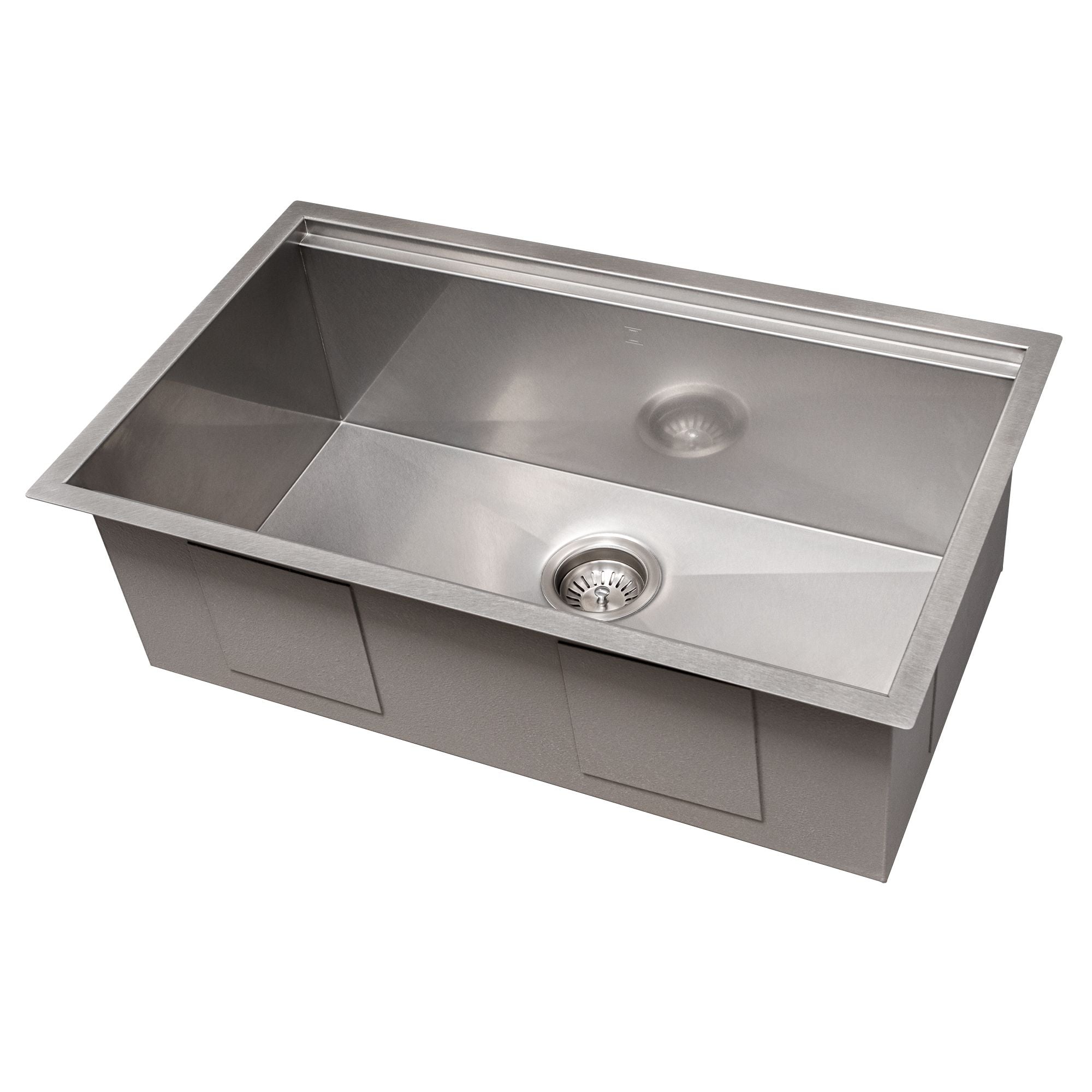 ZLINE 30" Garmisch Undermount Single Bowl Satin Stainless Steel Kitchen Sink with Bottom Grid and Accessories, SLS-30S