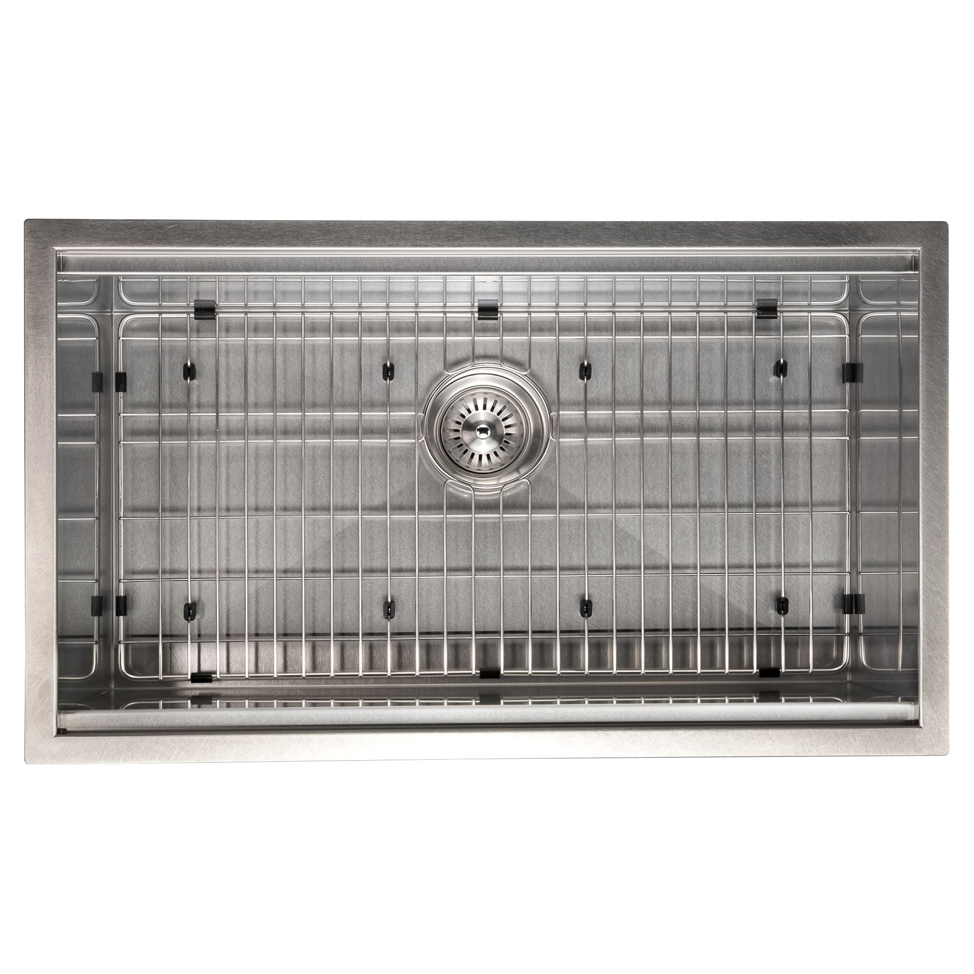 ZLINE 30" Garmisch Undermount Single Bowl Satin Stainless Steel Kitchen Sink with Bottom Grid and Accessories, SLS-30S