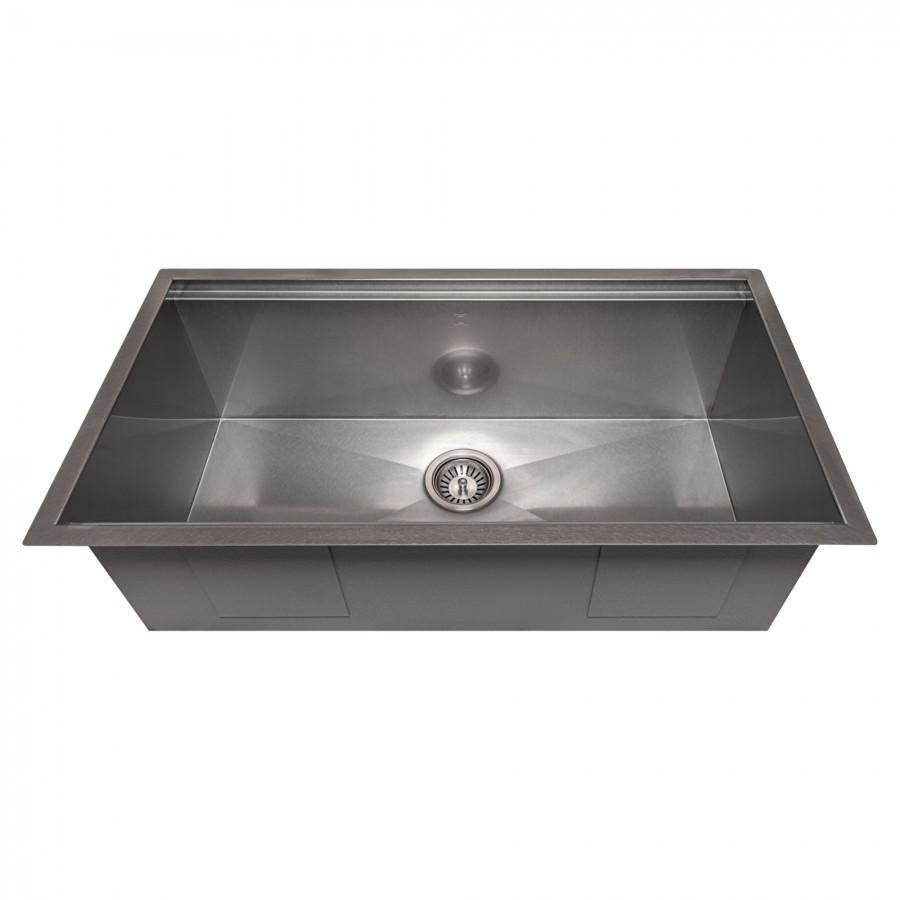 ZLINE 33" Garmisch Undermount Single Bowl Kitchen Sink with Bottom Grid and Accessories, SLS-33S