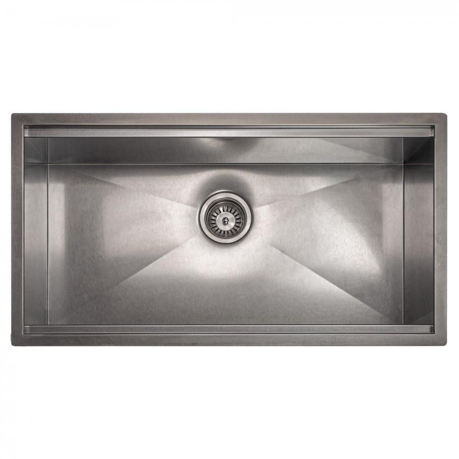 ZLINE 33" Garmisch Undermount Single Bowl Kitchen Sink with Bottom Grid and Accessories, SLS-33S