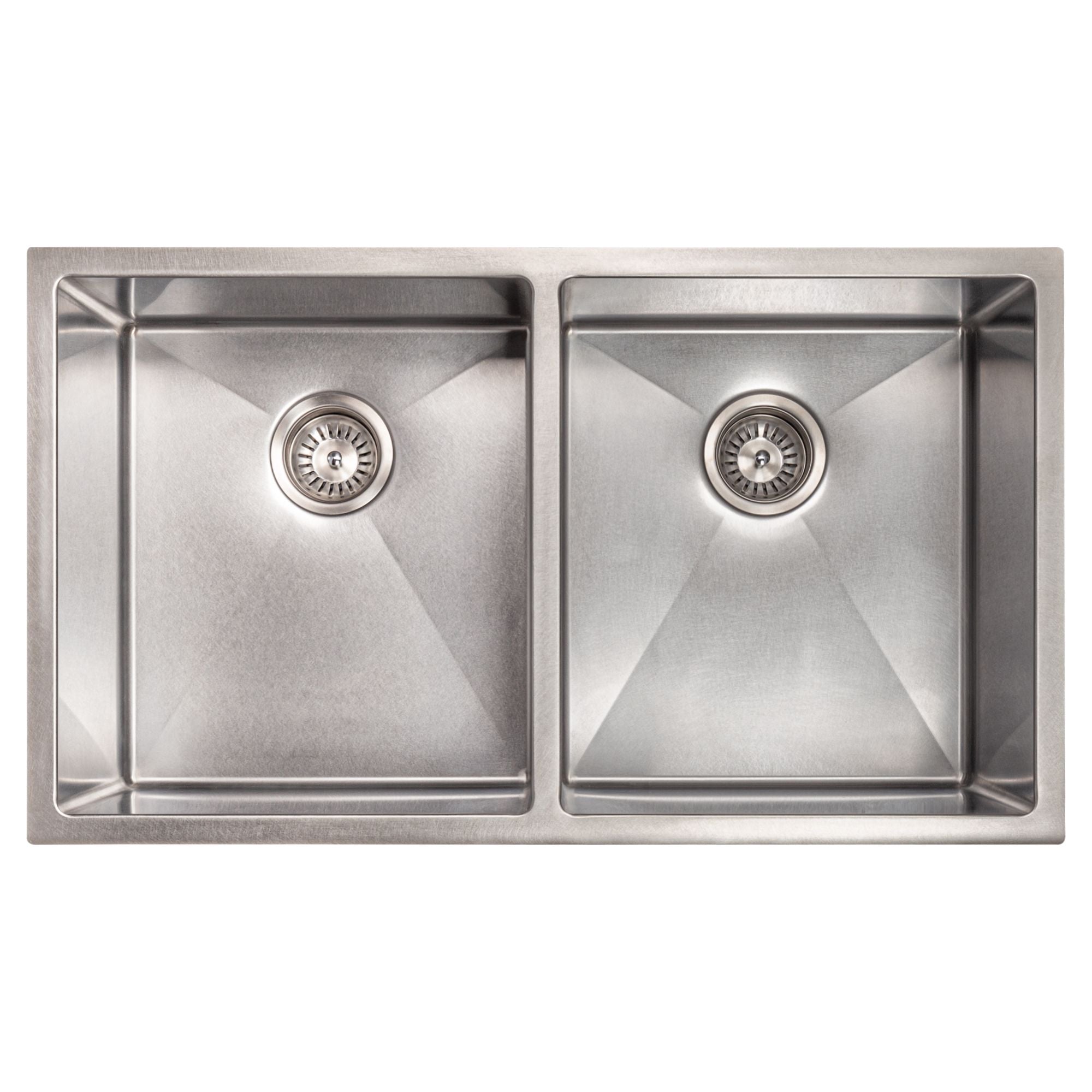 ZLINE 33" Anton Undermount Double Bowl Satin Stainless Steel Kitchen Sink with Bottom Grid, SR50D-33S