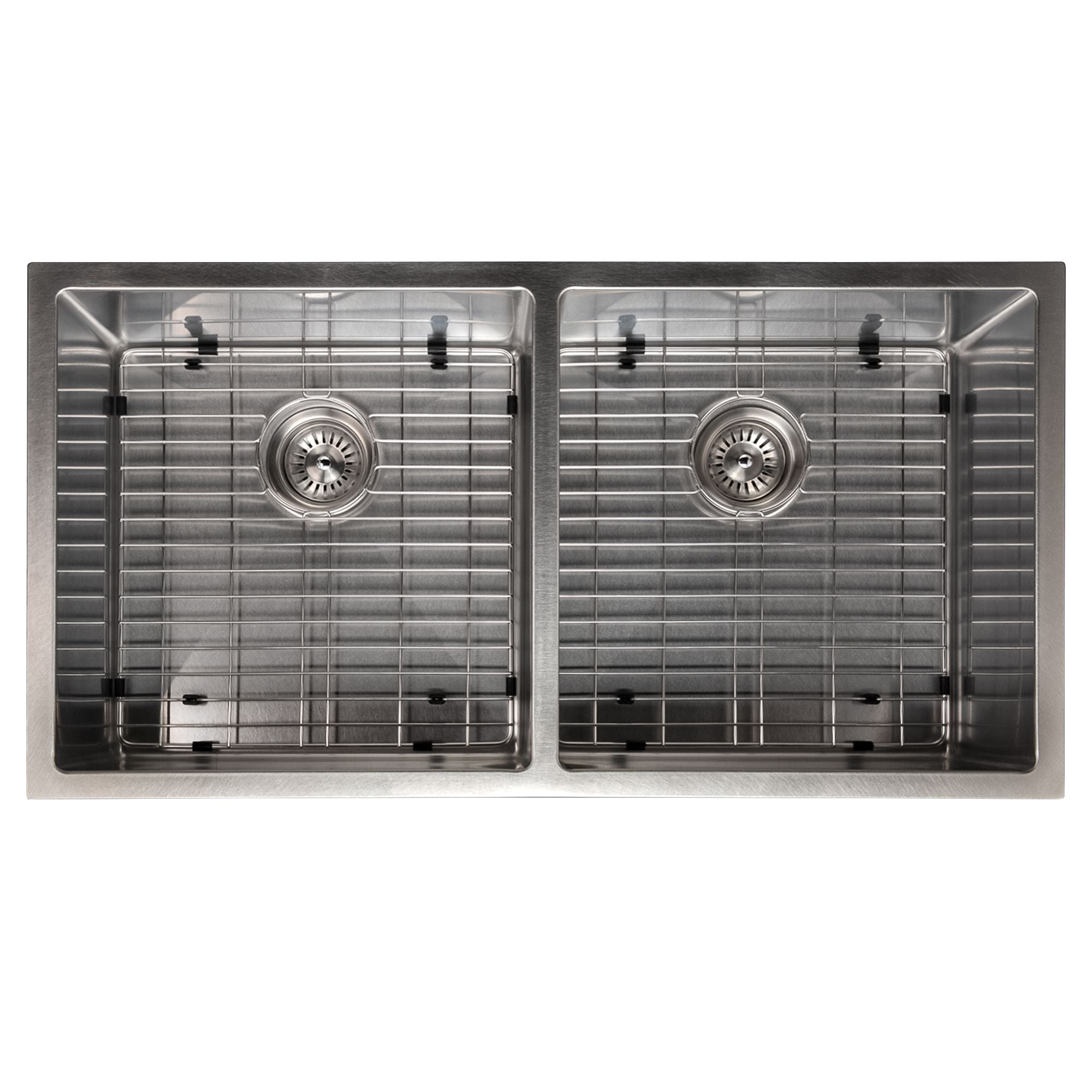 ZLINE 36" Anton Undermount Double Bowl Satin Stainless Steel Kitchen Sink with Bottom Grid, SR50D-36S