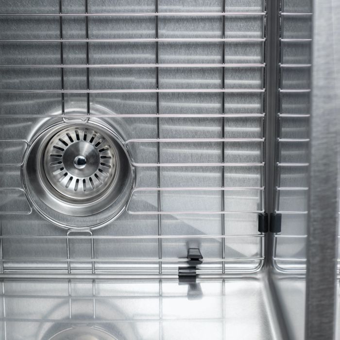 ZLINE 36" Chamonix Undermount Double Bowl Satin Stainless Steel Kitchen Sink with Bottom Grid, SR60D-36S