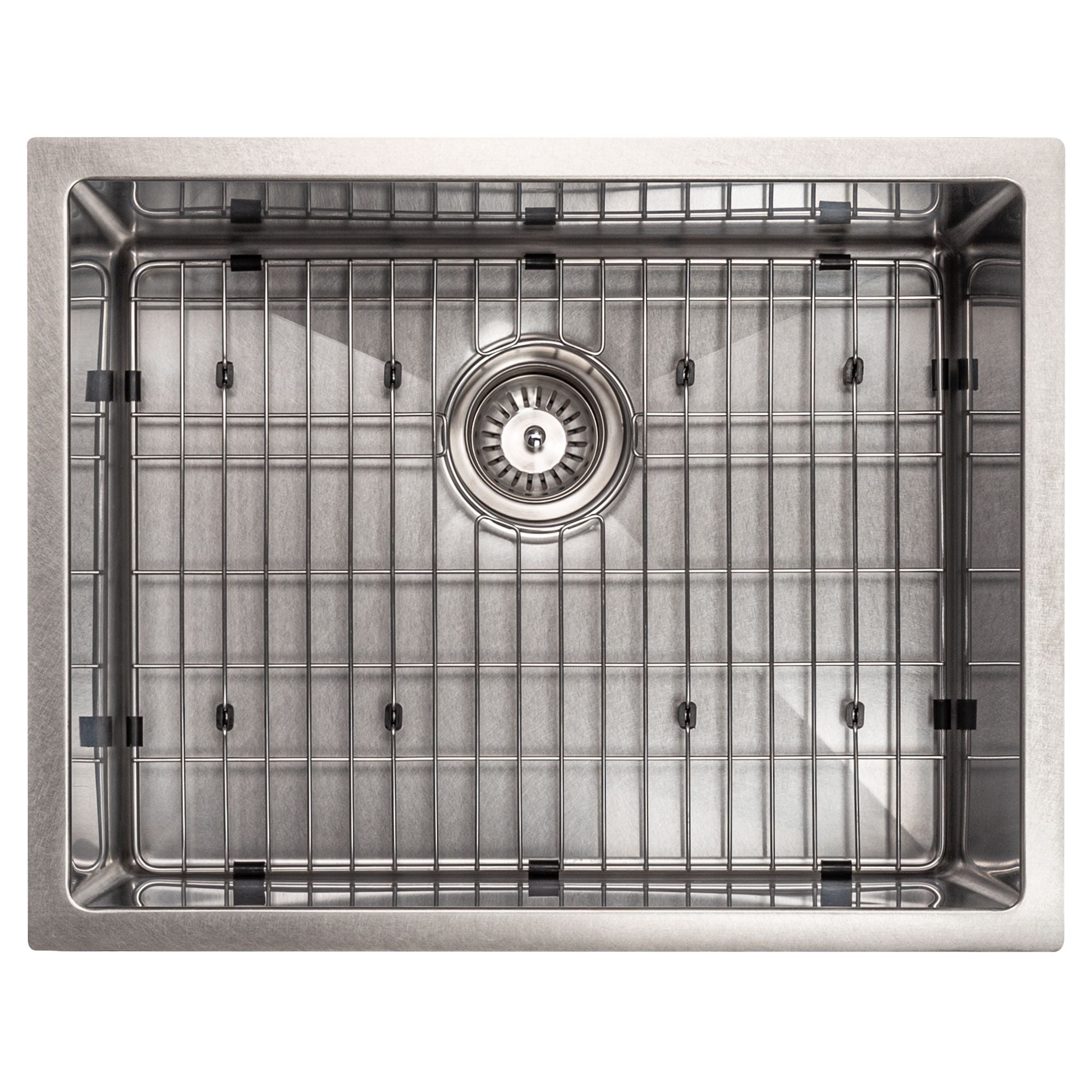 ZLINE 23" Meribel Undermount Single Bowl Satin Stainless Steel Kitchen Sink with Bottom Grid, SRS-23S