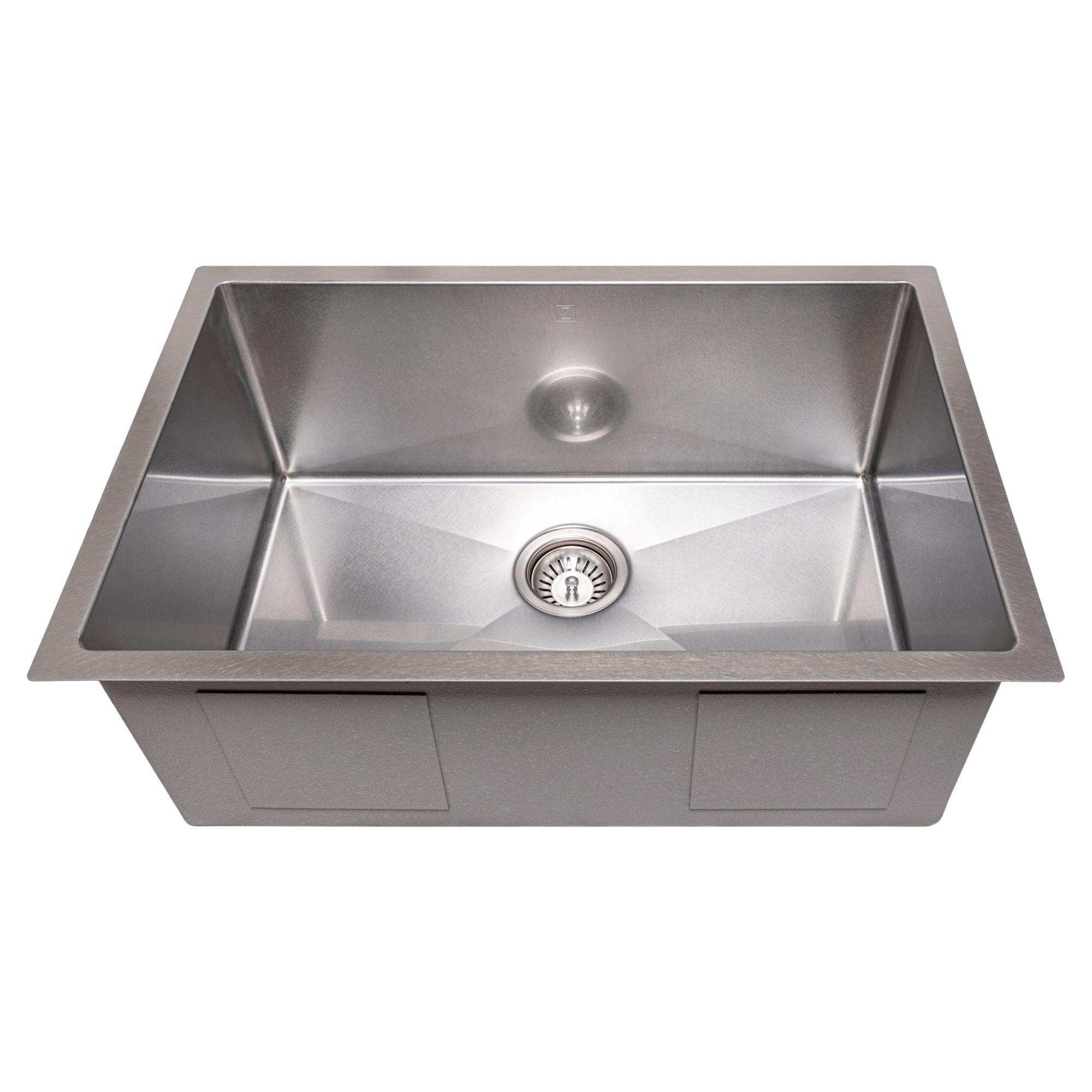 ZLINE 27" Meribel Undermount Single Bowl Satin Stainless Steel Kitchen Sink with Bottom Grid, SRS-27S