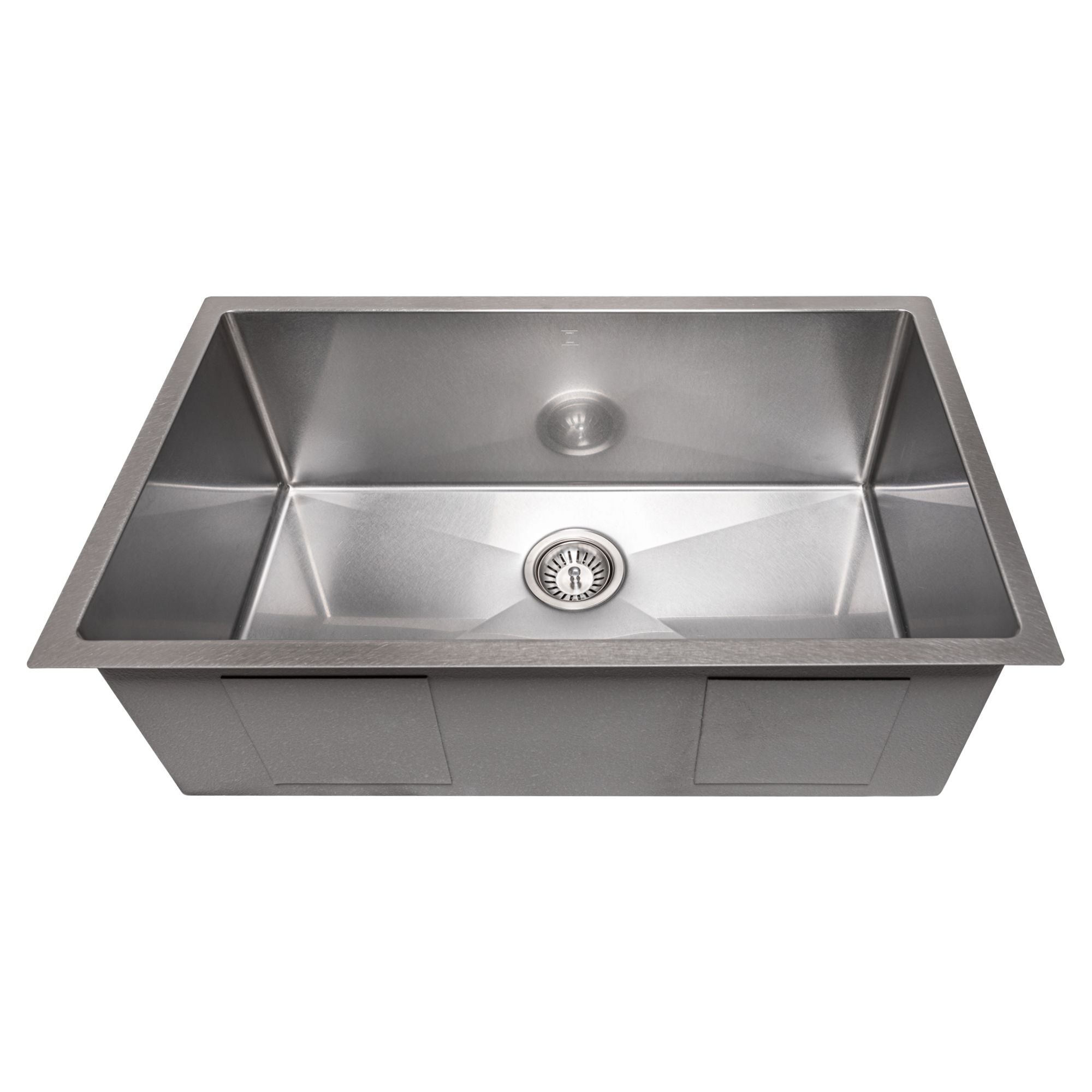 ZLINE 30" Meribel Undermount Single Bowl Satin Stainless Steel Kitchen Sink with Bottom Grid, SRS-30S