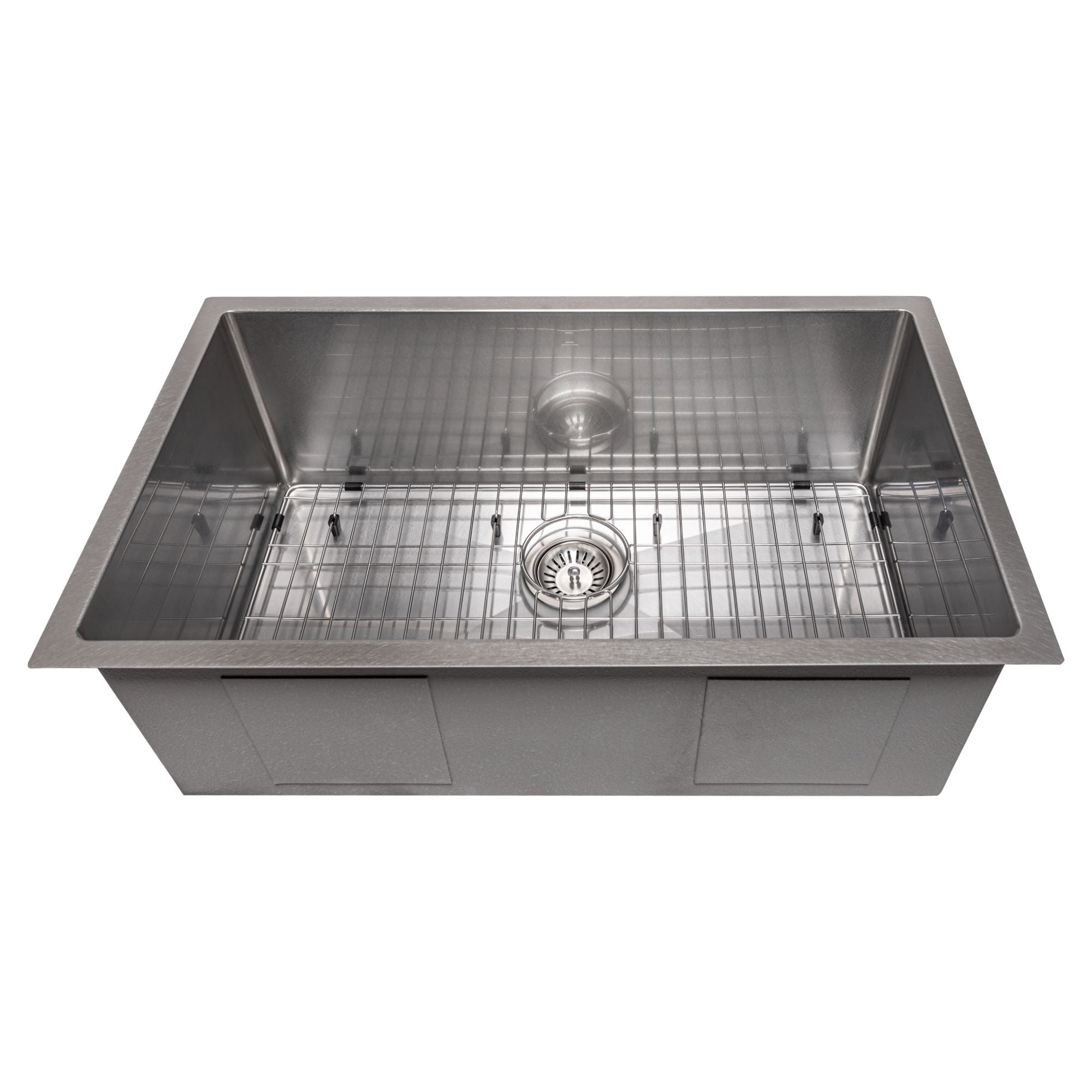 ZLINE 30" Meribel Undermount Single Bowl Satin Stainless Steel Kitchen Sink with Bottom Grid, SRS-30S