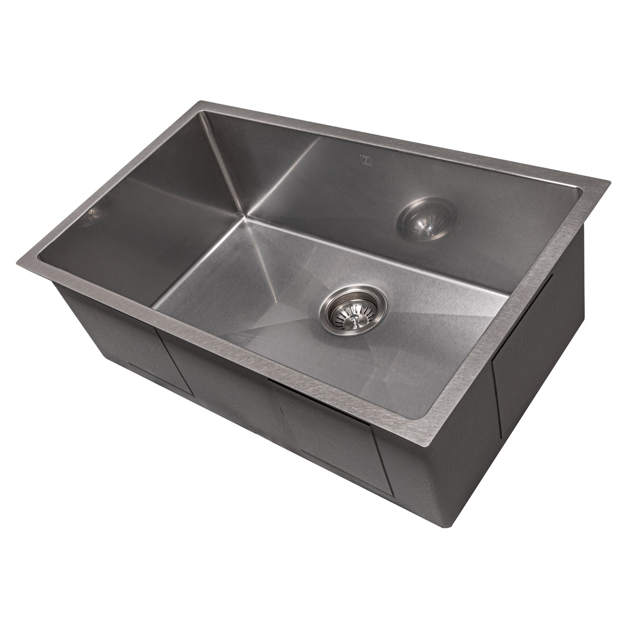 ZLINE 30" Meribel Undermount Single Bowl Satin Stainless Steel Kitchen Sink with Bottom Grid, SRS-30S