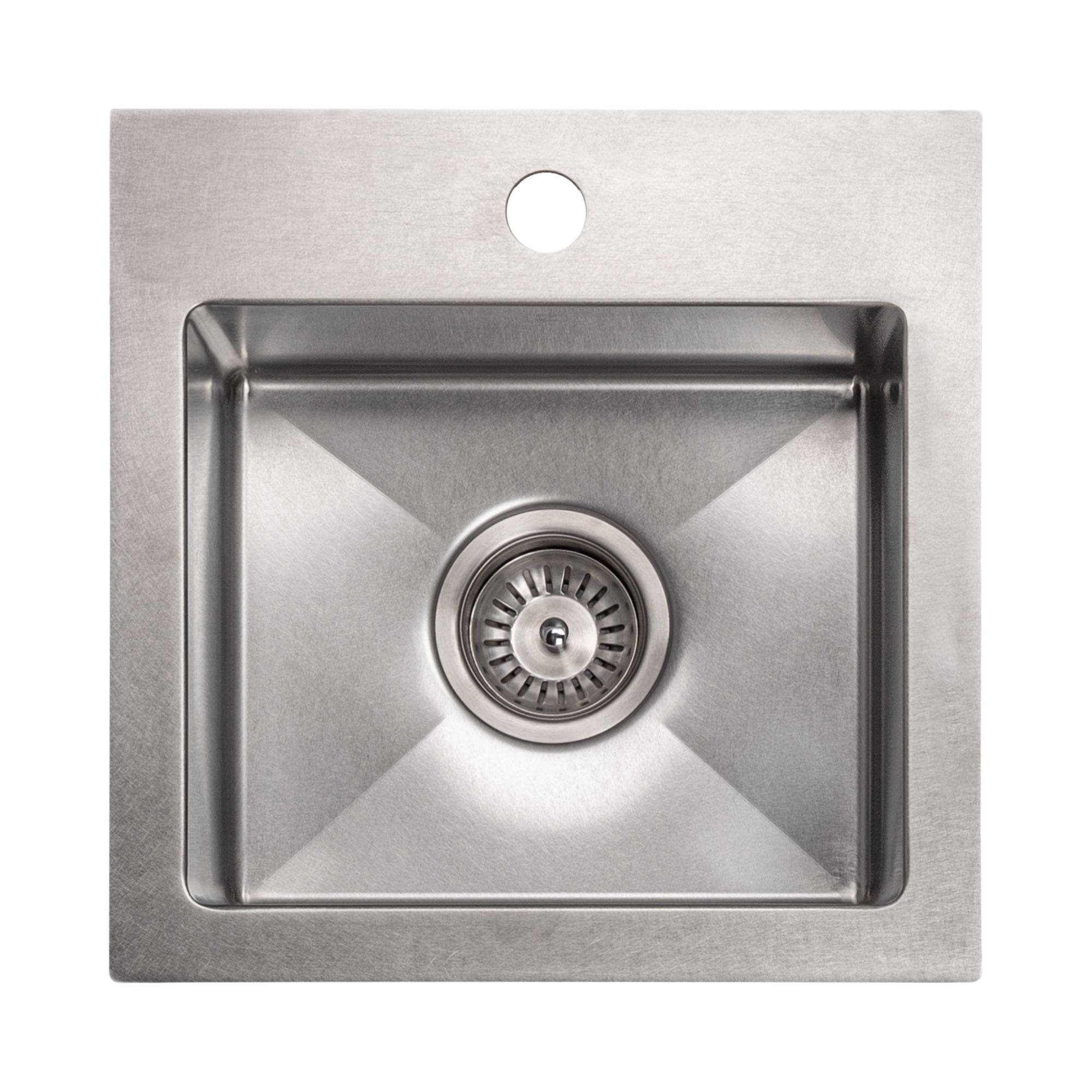 ZLINE 15" Donner Topmount Single Bowl Satin Stainless Steel Bar Kitchen Sink, STS-15S
