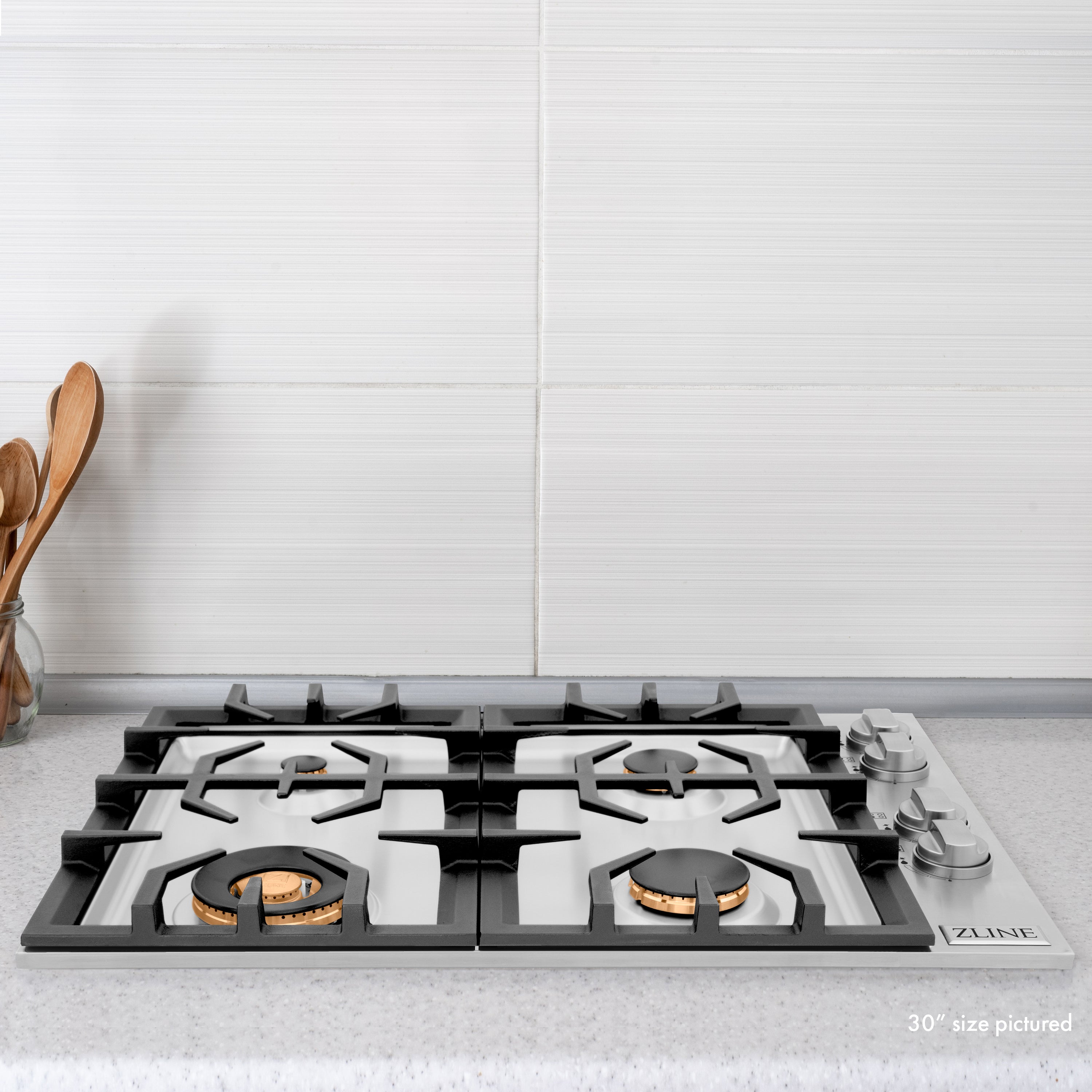 ZLINE 36" Gas Cooktop with 6 Gas Brass Burners, RC-BR-36