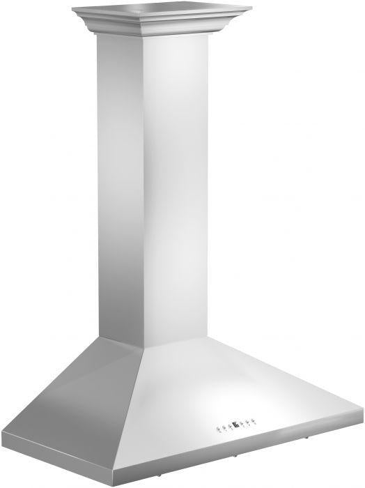 ZLINE 42 in Wall Mount Range Hood Convertible Vent Stainless Steel Crown Molding 700 CFM (KL2CRN-42)