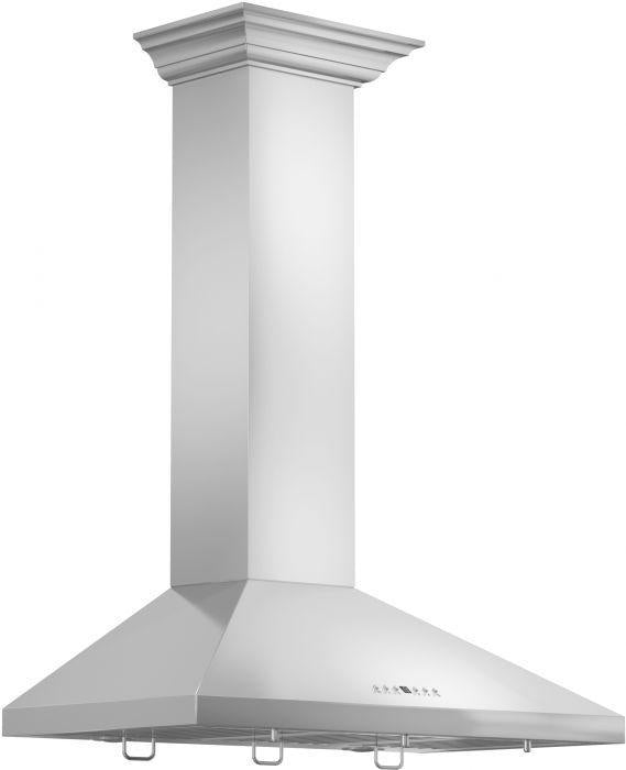 ZLINE 30 Inch Wall Mount Range Hood Convertible Stainless Steel Crown Molding KL2CRN-30