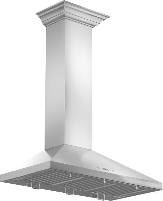 ZLINE 30 Inch Wall Mount Range Hood Convertible Stainless Steel Crown Molding KL2CRN-30