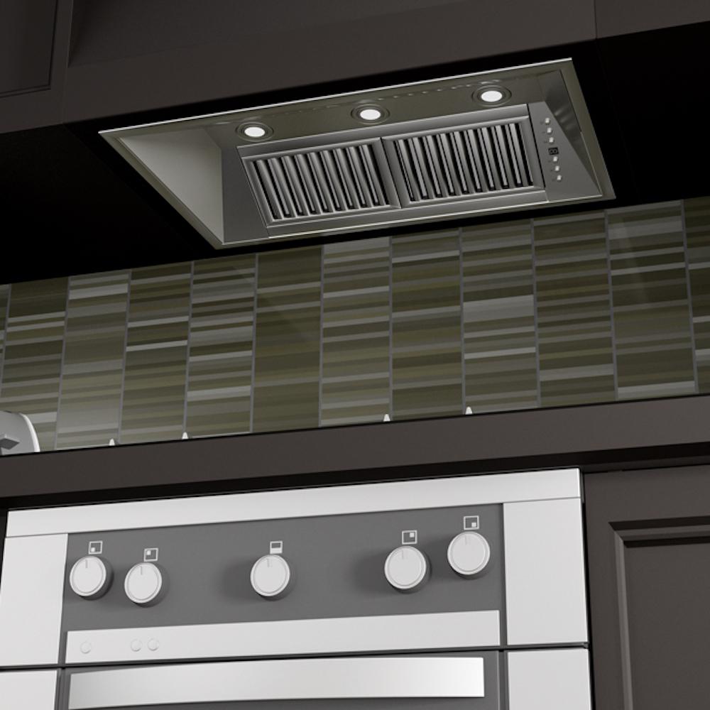ZLINE 40 in Outdoor Wall Mount Range Hood Insert 21 in Depth 700 CFM Stainless Steel (721-304-40)