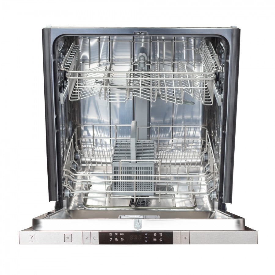 ZLINE 24-Inch Top Control Dishwasher, Copper Finish, Stainless Steel Tub, Traditional Handle, DW-C-H-24