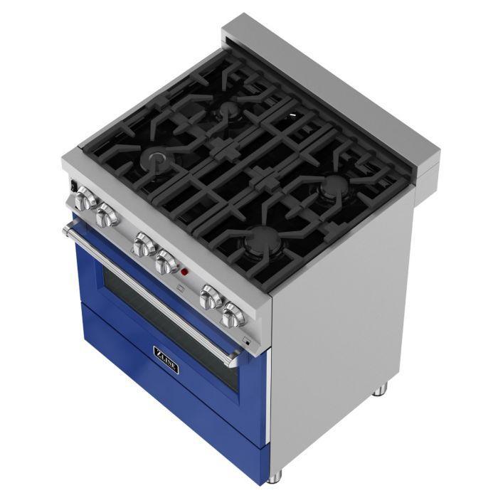 ZLINE 30-Inch Legacy Dual Fuel Range, 4 Burners, 4.0 cu. ft. Electric Convection, Model RAS-BG-30