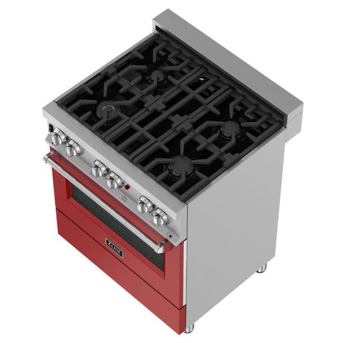 ZLINE 30 in. Legacy Dual Fuel Range, 4 Burners, 4.0 cu. ft. Electric Convection Oven (RAS-RM-30)