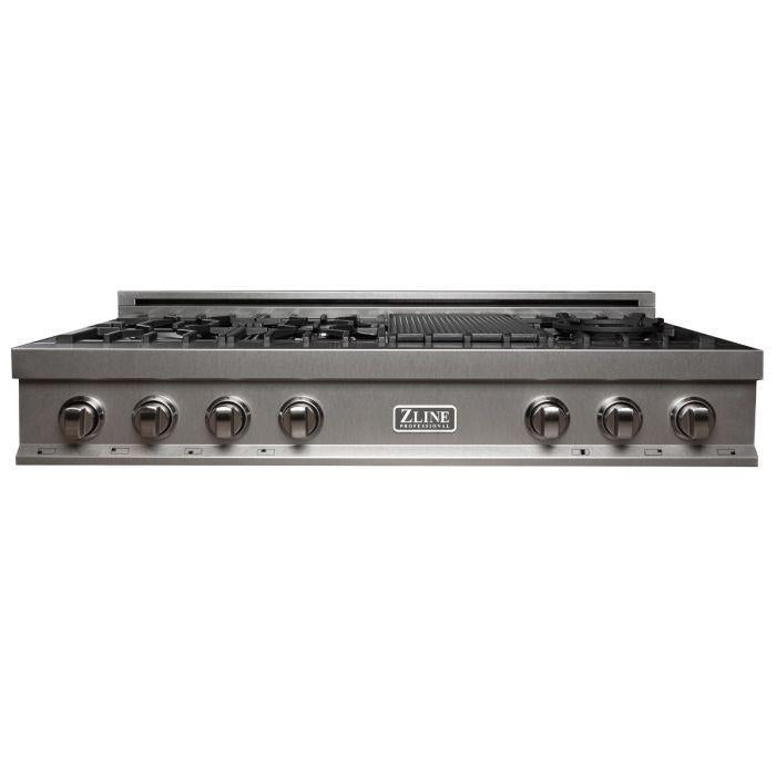 ZLINE Appliance Package - 30" Professional Double Wall Oven, 48" Rangetop, Range Hood In Satin Stainless Steel, 3KP-RTSRH48-AWD